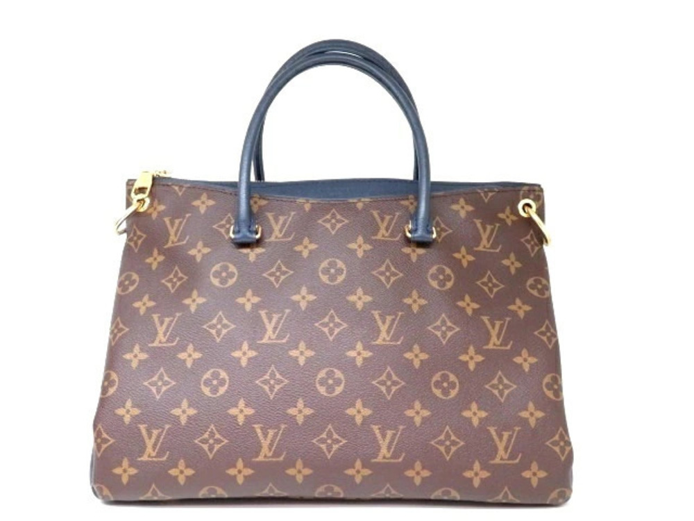 LOUIS VUITTON Handbag Pallas Monogram Marine Blue